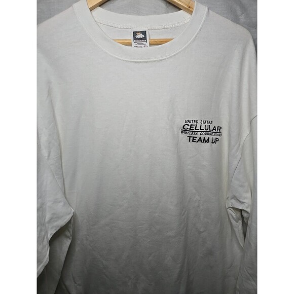 Cotton Deluxe Long Sleeve T Shirt - Sz XL Cotton, Made In The USA, US Cellular - Picture 2 of 10